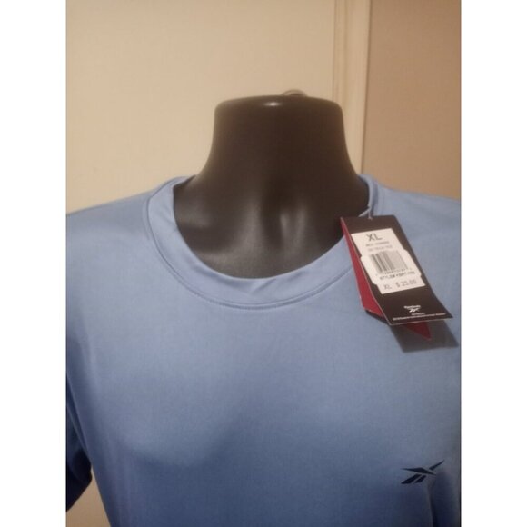 New Reebok XL Athletic Training Short Sleeve Tech Tee Crew Neck Men's T-Shirt - Picture 5 of 12